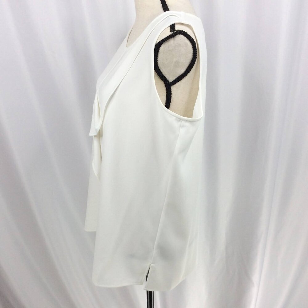 Tommy Hilfiger Women's Tank Top Size Large White Ruffle Layered - Picture 4 of 9